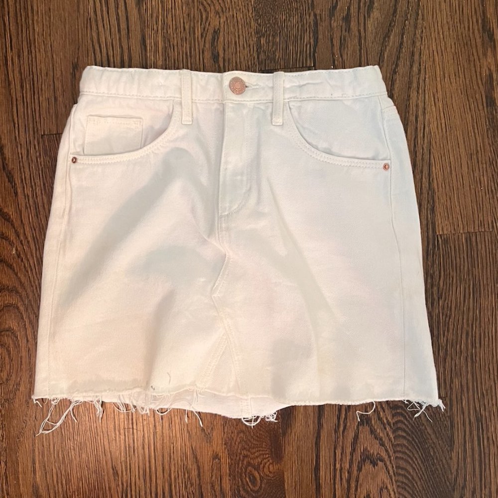 H&M White Denim Skirt